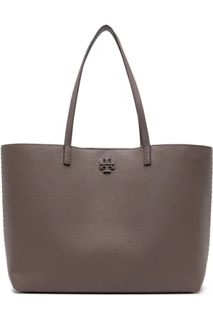 Tory Burch McGraw logo-plaque leather tote bag