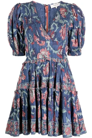 SEA Rory puff-sleeve minidress