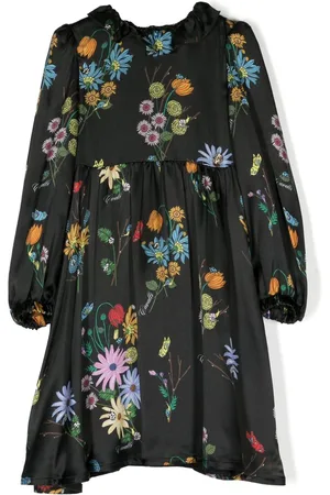 Roberto Cavalli Floral-print long-sleeve dress