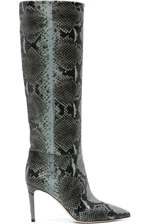 PARIS TEXAS 90mm crocodile-embossed boots