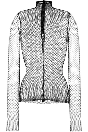 REV Semi-sheer long-sleeve top