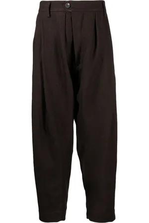 ZIGGY CHEN Checked tapered trousers