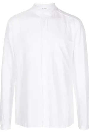 TRANSIT Band-collar panelled shirt