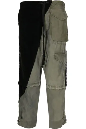 GREG LAUREN Army Jacket Tux panelled trousers