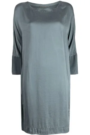 TRANSIT Boat-neck stretch-silk midi dress