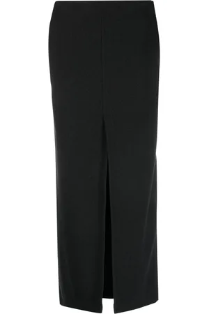 Serafini Front-slit A-line maxi skirt