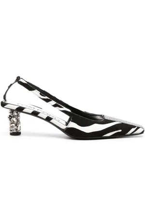 Tom Ford 70mm zebra-print slingback pumps