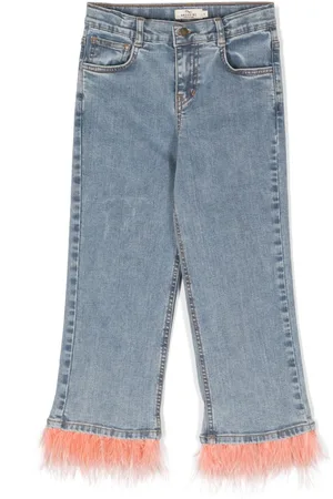 Le pandorine Fringed organic cotton jeans