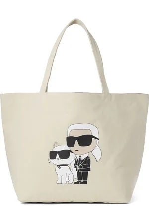 Karl Lagerfeld Ikon logo-print tote bag