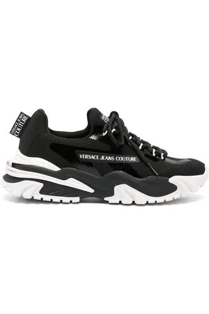 VERSACE Panelled lace-up sneakers