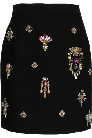 Zuhair Murad Jewel-embellished silk miniskirt