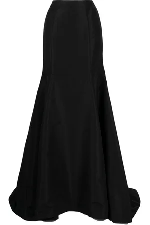Oscar de la Renta High-waisted trumpet silk skirt