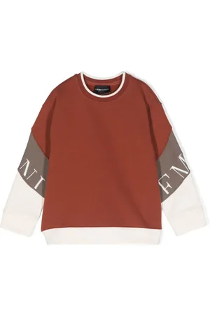 Emporio Armani Logo-embroidered colour-block sweatshirt