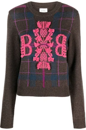 Barrie 3D logo-detail cashmere jumper