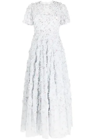 Needle & Thread Ruffle-detailing short-sleeve dress