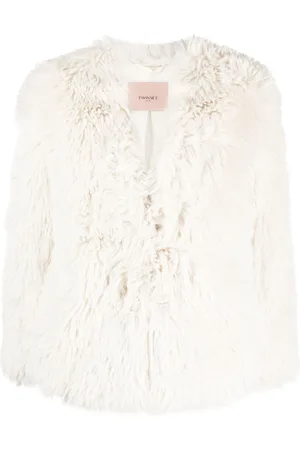 Twin-Set Faux-fur long-sleeve jacket