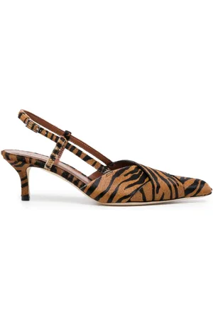 REJINA PYO 50mm leather slingback pumps