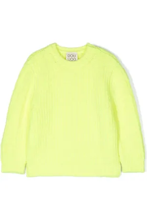 DOUUOD KIDS Ribbed-knit crew-neck jumper