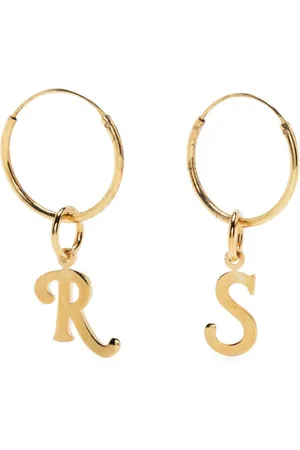 RAF SIMONS Logo hoop earrings