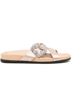 Manolo Blahnik Chilanghi crystal-embellished sandals