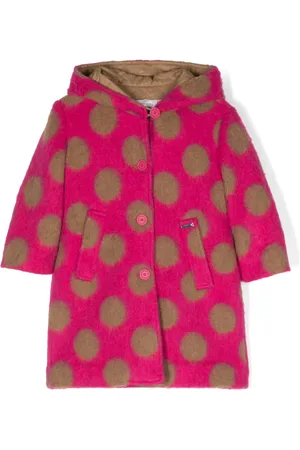 MONNALISA Polka-dot print hooded coat