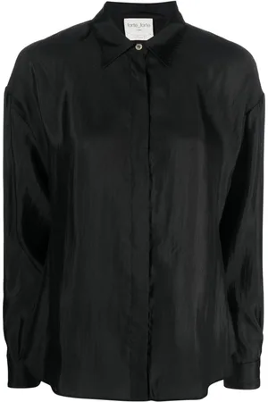 FORTE FORTE Long-sleeve silk blend shirt