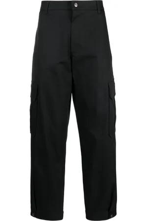 Moschino Logo-embroidered wide-leg trousers