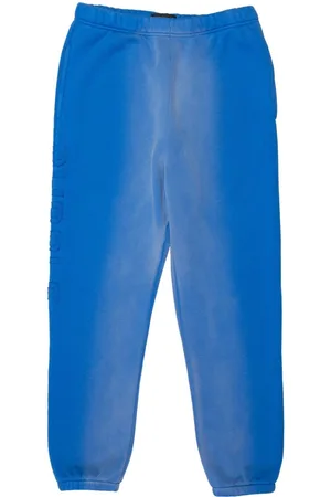 Purple Brand Logo-appliqué bleached track pants