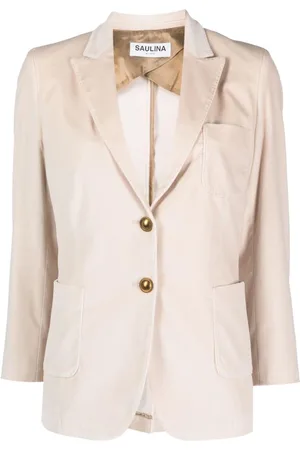 Saulina Notched-collar single-breasted blazer