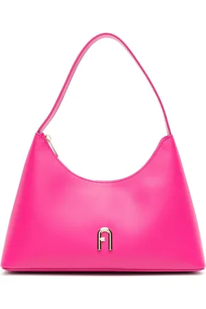 Marge Sherwood | Women Hobo Leather Shoulder Bag Berry Pink Unique