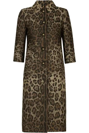 Dolce & Gabbana Leopard-print single-breasted coat