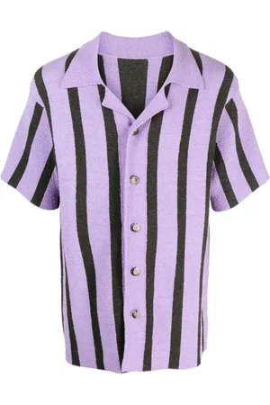 Nanushka Almar striped terry-cloth shirt