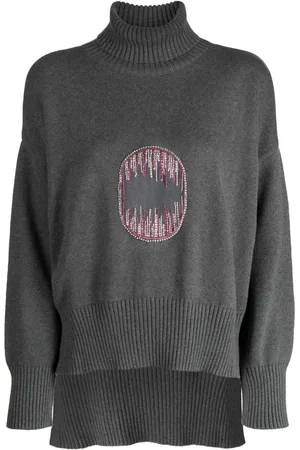 Izaak Azanei Appliqué-detail cotton sweatshirt