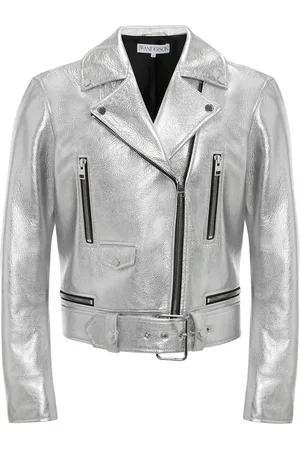 J.W.Anderson Metallic-effect biker jacket
