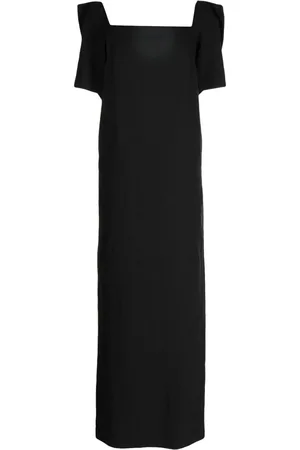 pushBUTTON Bow-detailing square-neck dress