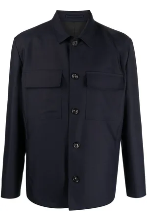 LARDINI Spread-collar shirt jacket