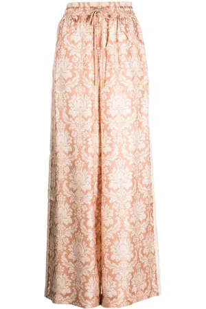 ZIMMERMANN Damask-print silk palazzo trousers