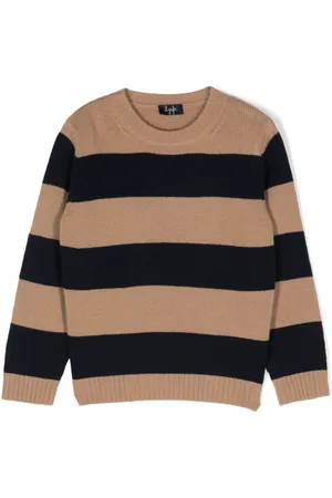 Il gufo Striped virgin wool jumper