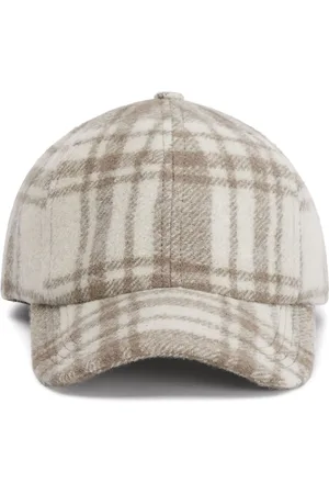 Ami Plaid-pattern wool cap