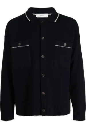 PRINGLE OF SCOTLAND Contrast-trim buttoned cardigan