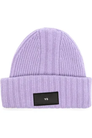 Y-3 Logo-patch ribbed-knit beanie