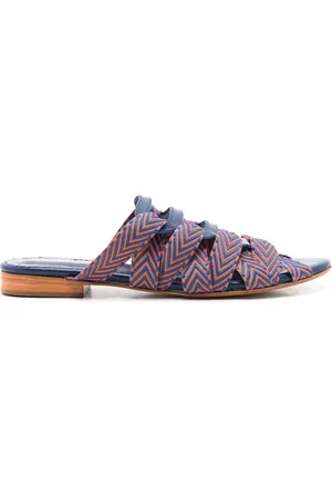 Sarah Chofakian Mia striped sandals