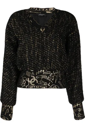 CHANEL Pre-Owned CC Sequinned Mesh T-shirt - Farfetch