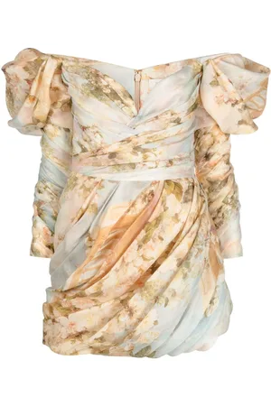 ZIMMERMANN Luminosity floral-print draped minidress