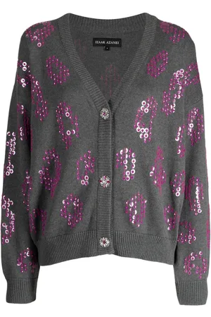 Izaak Azanei Sequin-detail cotton cardigan