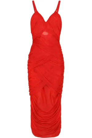 Dolce & Gabbana Draped layered tulle midi dress