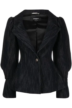 Rochas Puff-sleeve cotton blazer