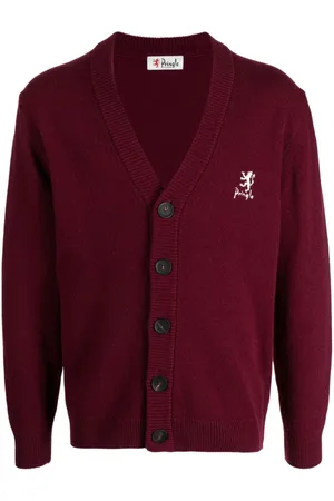 PRINGLE OF SCOTLAND Logo-detail V-neck cardigan
