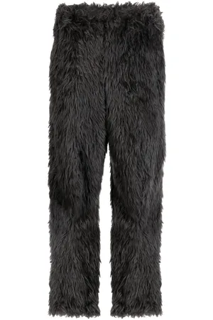 DOUBLET Faux-fur slim-cut trousers