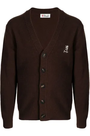 PRINGLE OF SCOTLAND Logo-embroidery V-neck cardigan